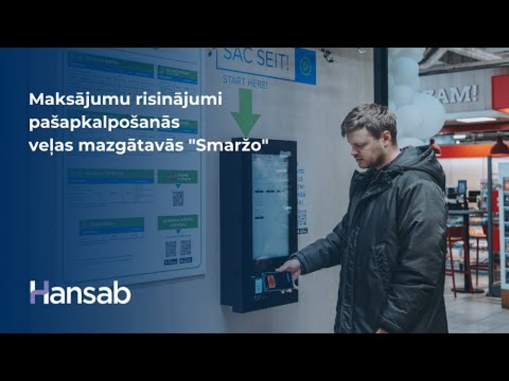 Embedded thumbnail for Pašapkalpošanās veļas mazgātavas Smaržo aprīkotas ar Hansab maksājumu risinājumiem